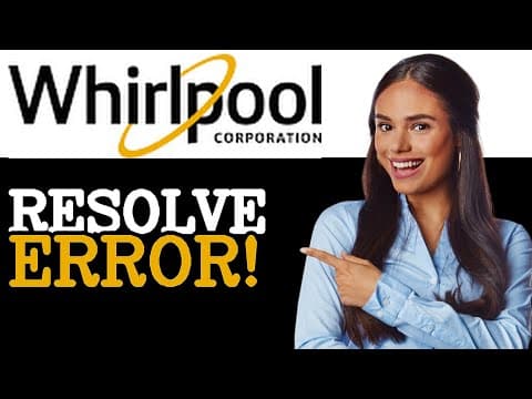 How To Fix Whirlpool Washer F33 Error Code (2025)