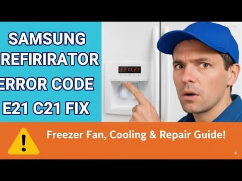 Samsung Refrigerator Error Code E21 C21 Fix | Problem, Cooling Issues & Repair Guide 21C 21E