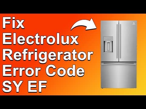 Electrolux Fridge Error Code SY EF (Complete Troubleshoot Guide -What You Must Do To Get Rid Of It?)