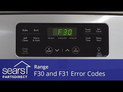 Troubleshooting F30 and F31 Error Codes on a Range