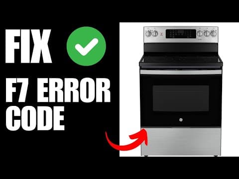 GE Oven error code f7 - SIMPLE FIX