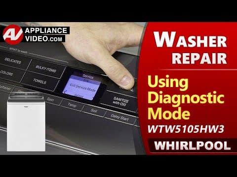 Whirlpool Washer - Diagnostic Mode ,Troubleshooting & Error codes by Factory Technician