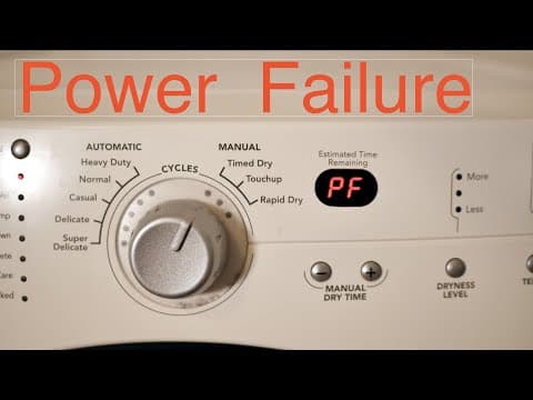 Dryer PF Power Failure Possible Fix