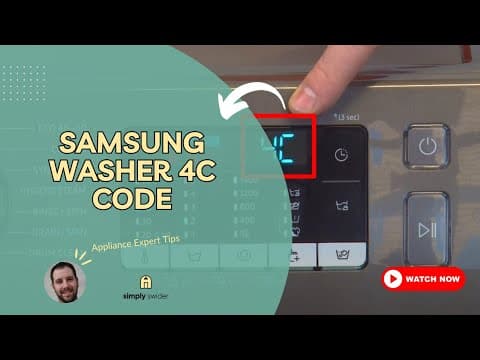 Samsung Washer 4C Code Fix (Don't Call Repair - Try This First!)