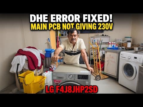 LG Washer Dryer DHE Error FIXED! Main PCB Not Giving 230V to Heater | F4J8JHP2SD Repair