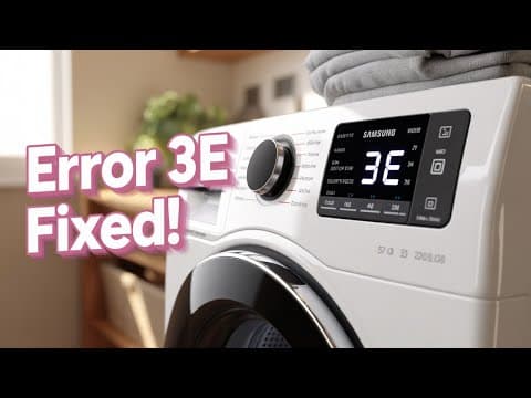 How to fix a error 3e on Samsung washer **FULL GUIDE** (Works 2026)