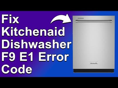 KitchenAid Dishwasher F9E1 Error Code (Drainage Issue - Why Error F9E1 Happens And How To Fix It?)
