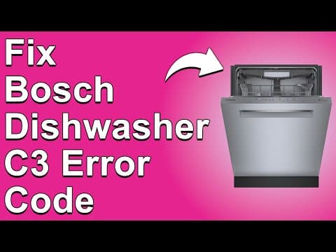 How To Fix Bosch Dishwasher C3 Error Code - Meaning, Causes, & Solutions (Quick Fix!)