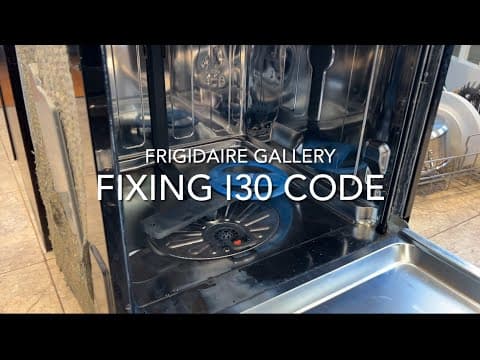 How to fix Frigidaire Gallery dishwasher i30 code