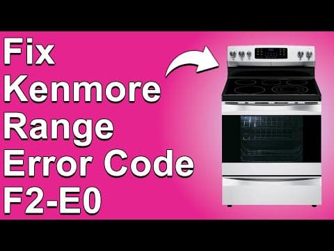 Kenmore Range Error Code F2E0 (How To Solve Error F2E0 In Kenmore Range - Stuck Keypad Issue)