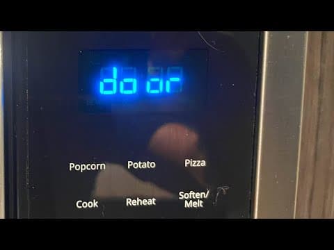 Microwave Says Door and Won't Start