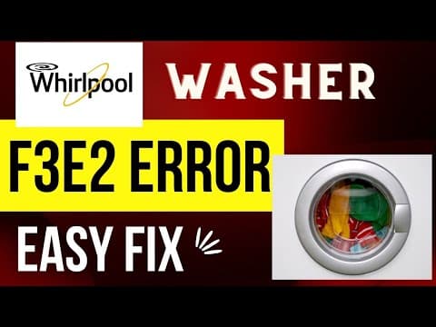 ✨ Washer F3E2 Error - EASY FIX ✨