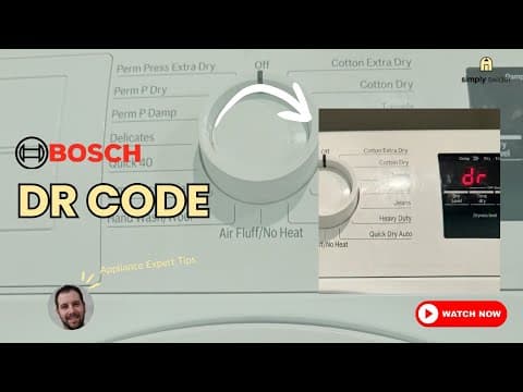 Bosch Dryer DR Error Code? 5 Fixes That Work (90% Success Rate!)