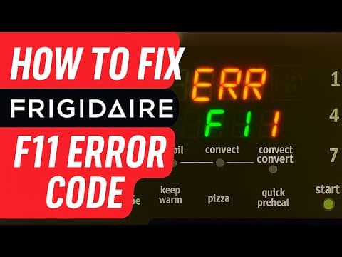 How to fix F11 error code Frigidaire Gallery Range / Stove quick and easy