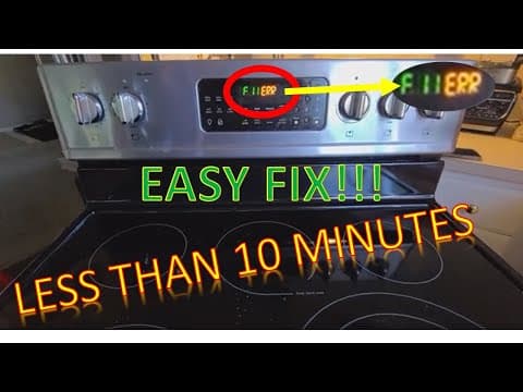 How To Fix F11 (beeping) Error On Frigidaire Range