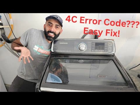 Easily Fix A Samsung Washer Displaying A 4C Error Code!