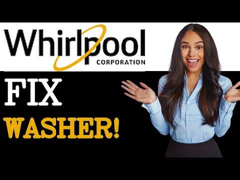 How To Fix Whirlpool Washer F07 Error Code (2025)