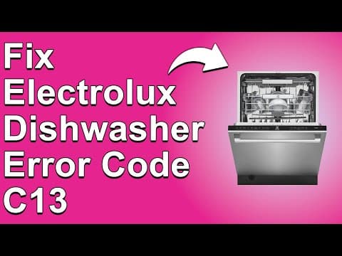 Electrolux Dishwasher Error Code C13 (Rinse Pump Malfunction - The Right Solution To Fix Error C13!)