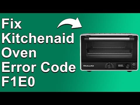 KitchenAid Oven Error Code F1E0 (Problem With Relay Board - Quick Solutions To Fix Error F1E0!)