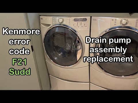 F21 error code on a kenmore washer and pump swap