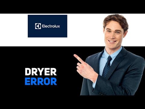 Electrolux Dryer Error Code EA5 2025
