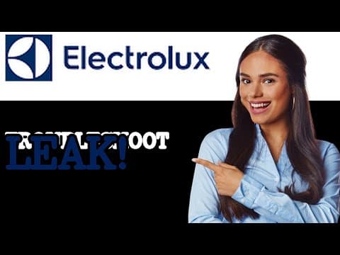 How To Fix Electrolux Washer Code E13 Indication Of Possible Leak (2025)