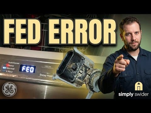 GE Dishwasher Won't Drain? FED/FTD Error Code Fix (3 Easy Steps)