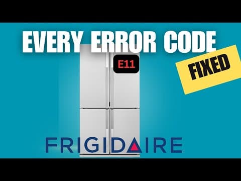 ALL Frigidaire Error Codes FIXED!