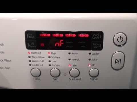 Samsung Washer nF Error Code Diagnostic and Repair