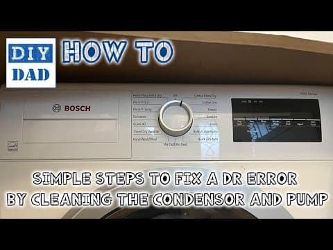 Fixing the DR Error - Simple Steps to Clean Out a Bosch Ductless Convection Dryer