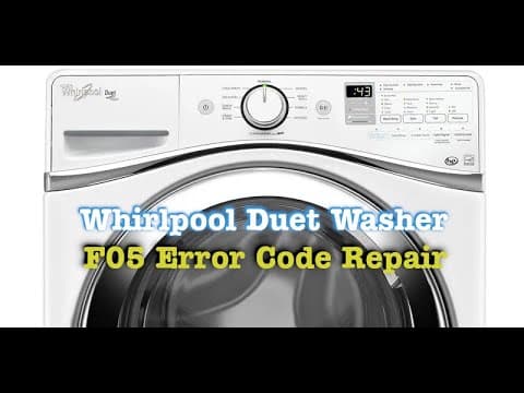 Fixing Whirlpool Duet Washer F05 Error Code: Step-by-Step Guide