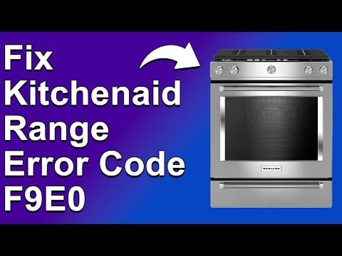 KitchenAid Range Error Code F9E0 (Poor Electrical Connection - Best Solutions To Fix Error F9E0!)