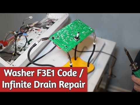 How to Fix the F3E1 Pressure Sensor Code (Infinite Drain) - Whirlpool Washing Machine Board Repair