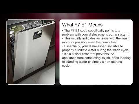 KitchenAid Dishwasher Error Code F6 E1 – What It Means & How to Fix