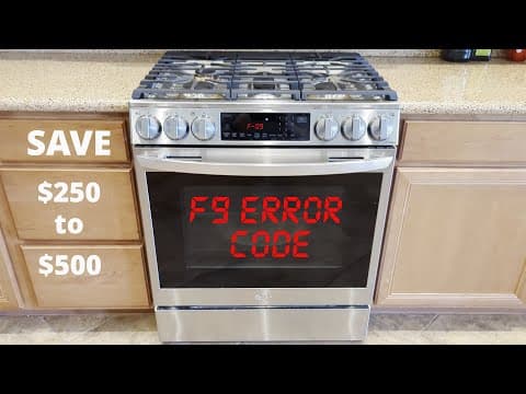 LG Gas Oven Igniter Replacement F9 Error MEE61841401