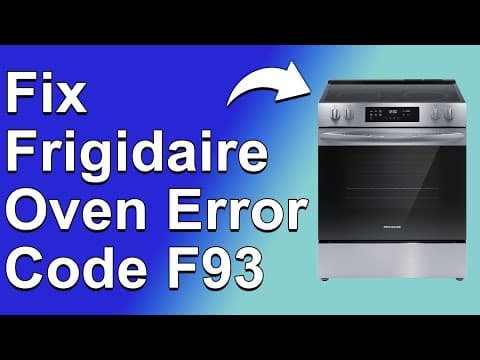 Frigidaire Oven Error Code F93 (What Is The Most Common Cause Of Error F93? How To Fix The Issue?)